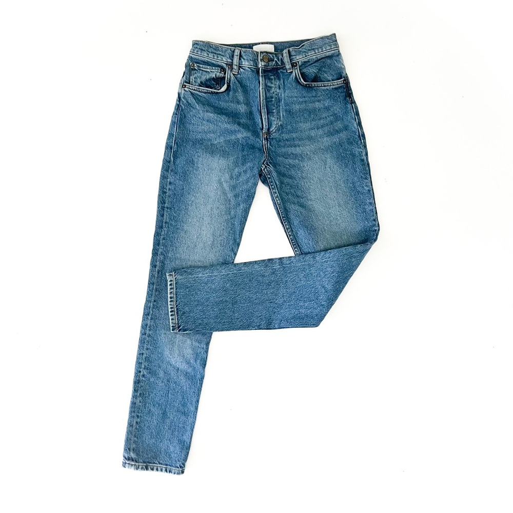 Boyish By HER The Billy Button Fly Rigid Cotton Jeans in Freaks Wash